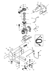 Main Unit Diagram and Parts List for 074007-0-30CFM  Briggs and Stratton Lawn Tractor Accessories